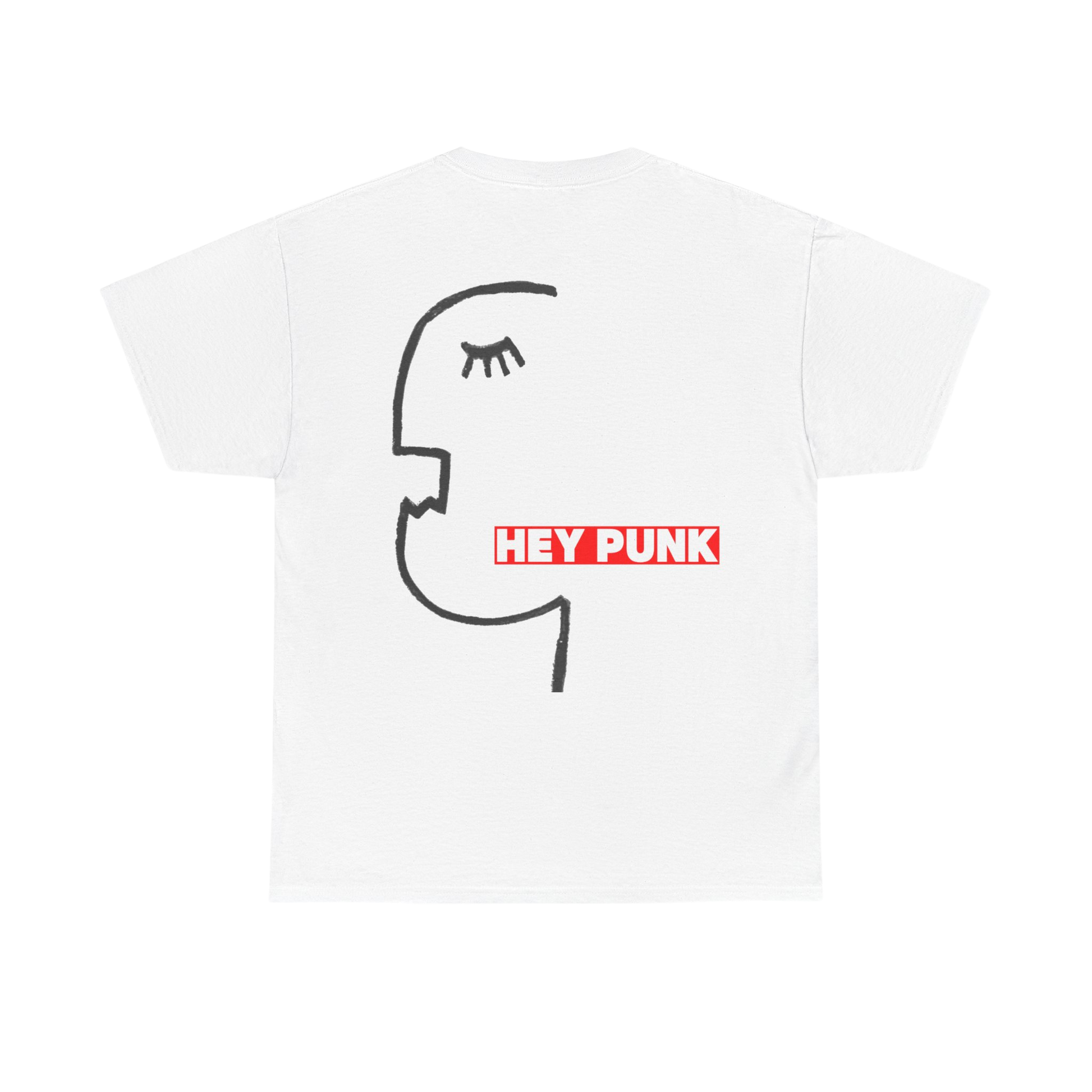 HeyPunkUnisexHeavyCottonTee-White-Back