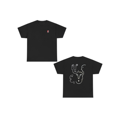 ManyFaces_UnisexHeavyCottonTee-Black-FrontandBack