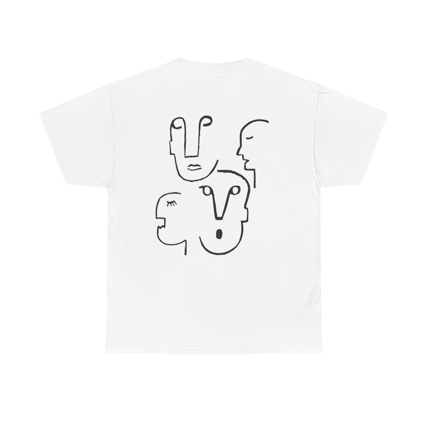 ManyFaces_UnisexHeavyCottonTee-White-Back