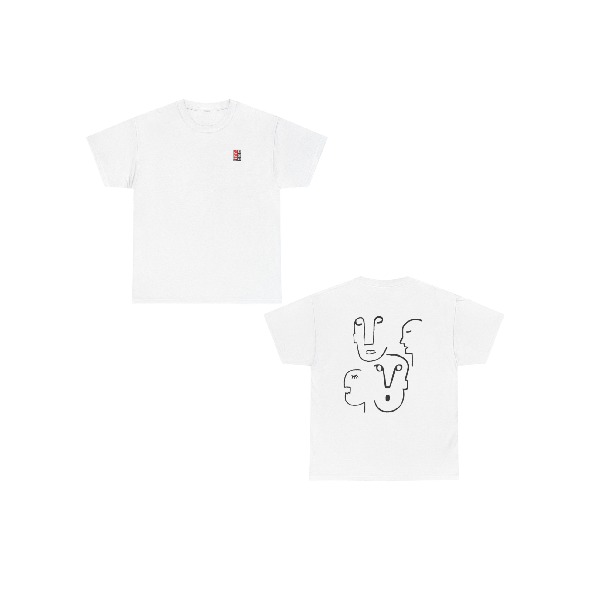 ManyFaces_UnisexHeavyCottonTee-White-FrontandBack