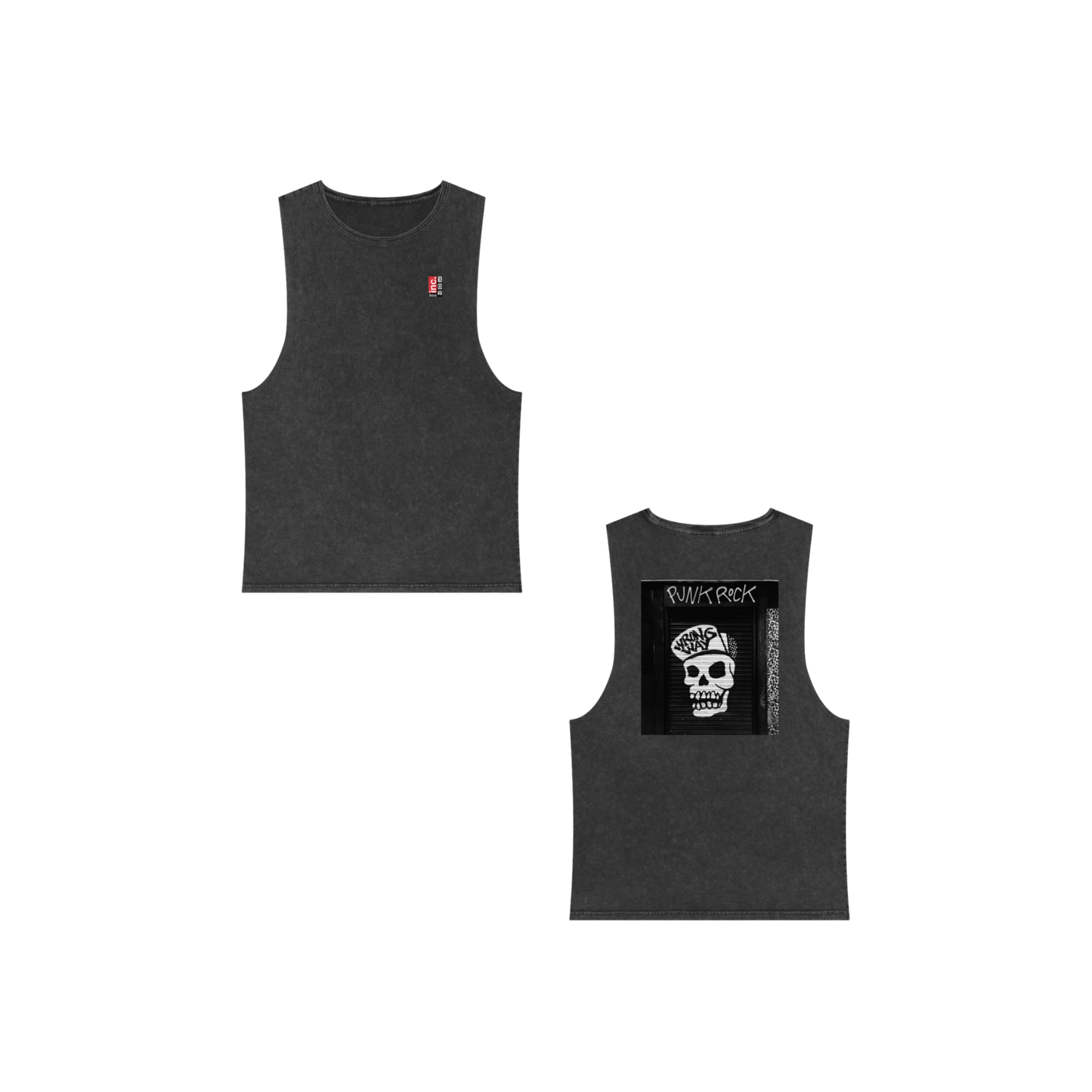 Street Punk Rock Unisex Stonewash Tank Top